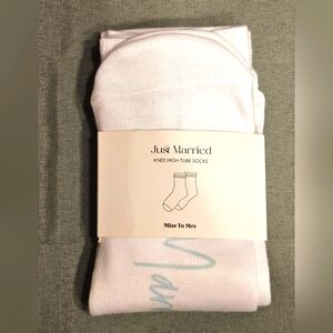 NWT - "Just Married" Knee High Socks